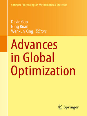 cover image of Advances in Global Optimization